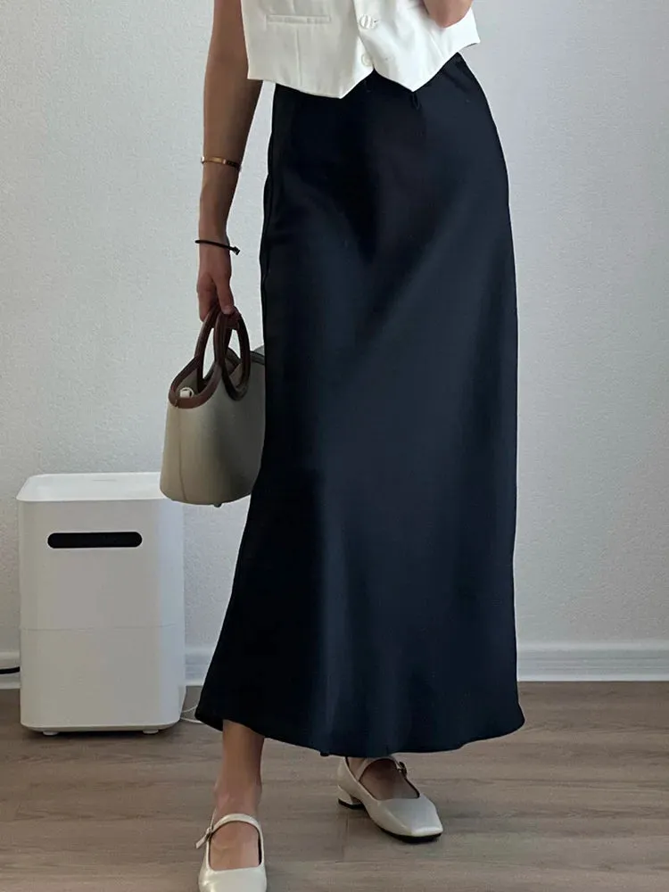 Bela Satin Bias Skirt