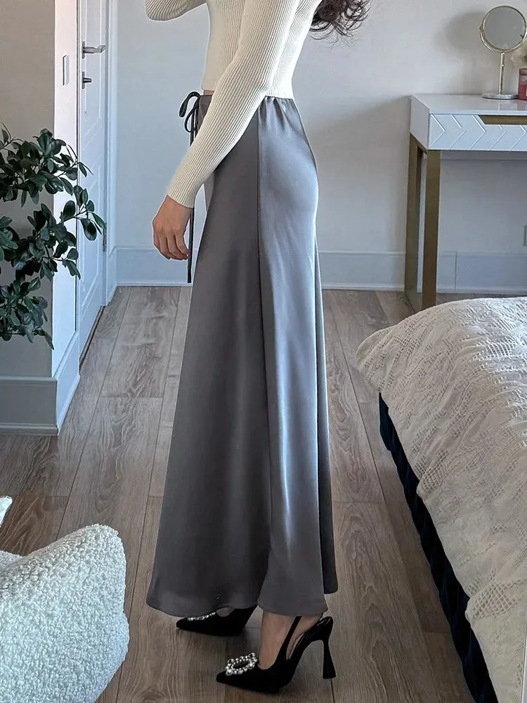 Bela Satin Bias Skirt