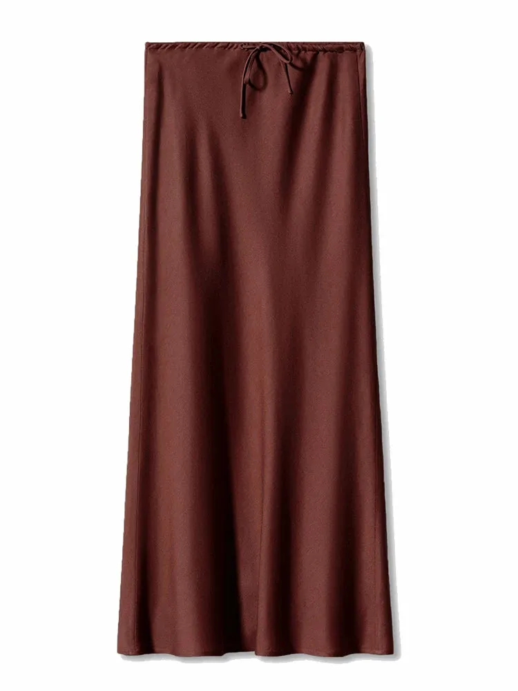 Bela Satin Bias Skirt