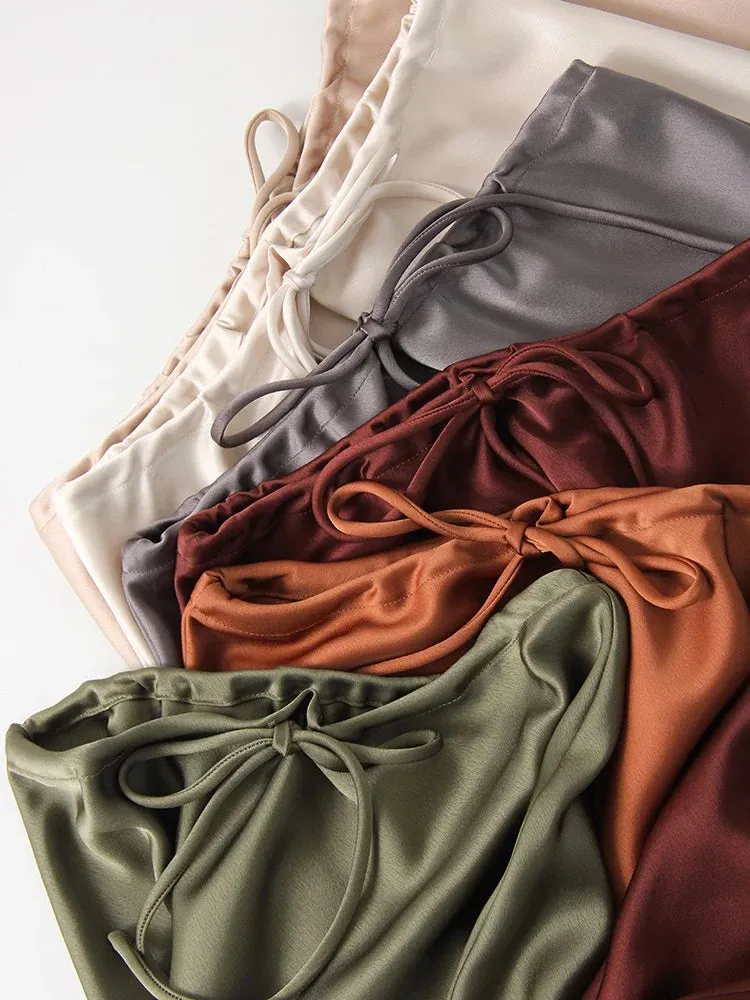 Bela Satin Bias Skirt