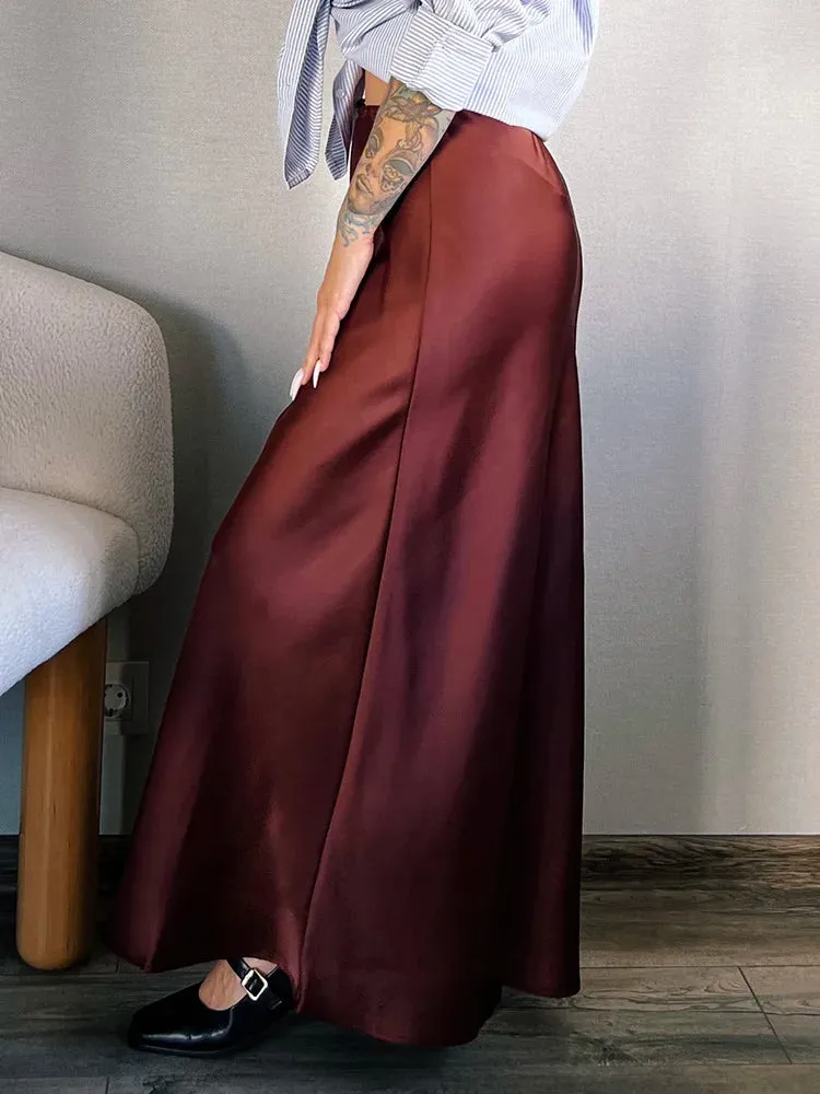 Bela Satin Bias Skirt