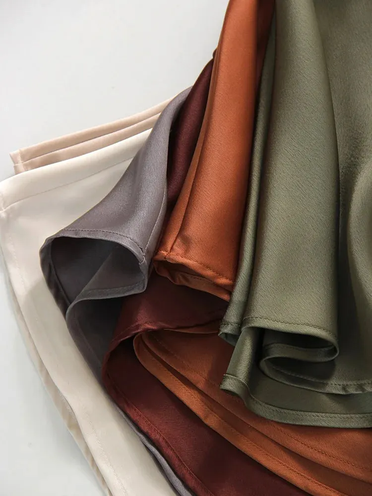 Bela Satin Bias Skirt