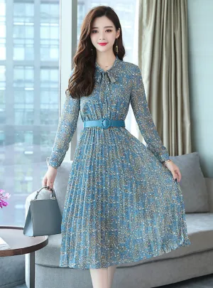 BerryBetty - Chiffon Floral Midi Dress Plus Size Maxi Boho Dresses
