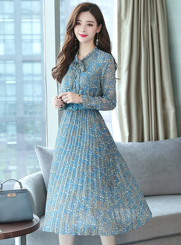 BerryBetty - Chiffon Floral Midi Dress Plus Size Maxi Boho Dresses
