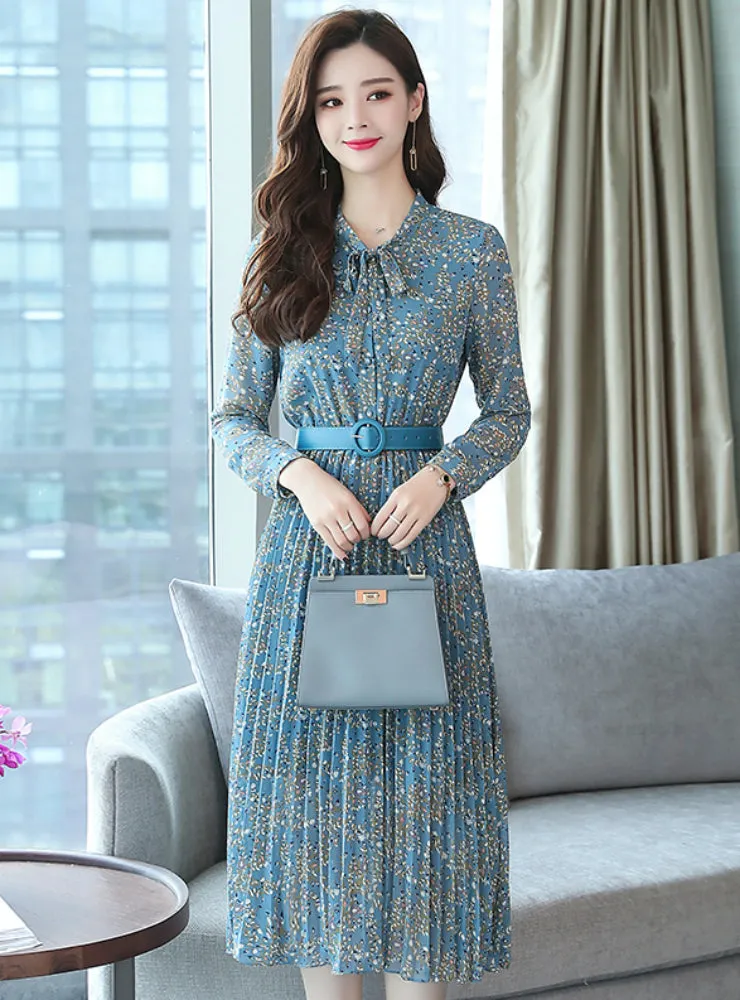 BerryBetty - Chiffon Floral Midi Dress Plus Size Maxi Boho Dresses