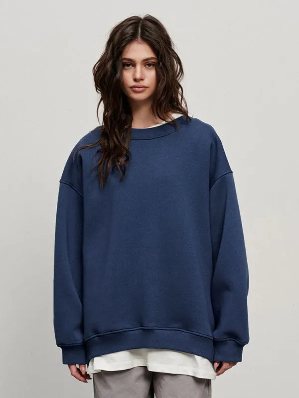 BerryBetty - Feminine Round neck polar fleece casual fashiononable loose sweatshirt