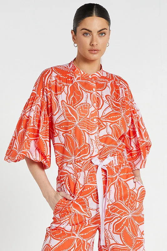 Billow Sleeve Top - Ukiyo Botanic