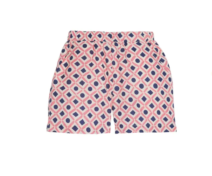 Bisby Girls Basic Shorts Rose Geo