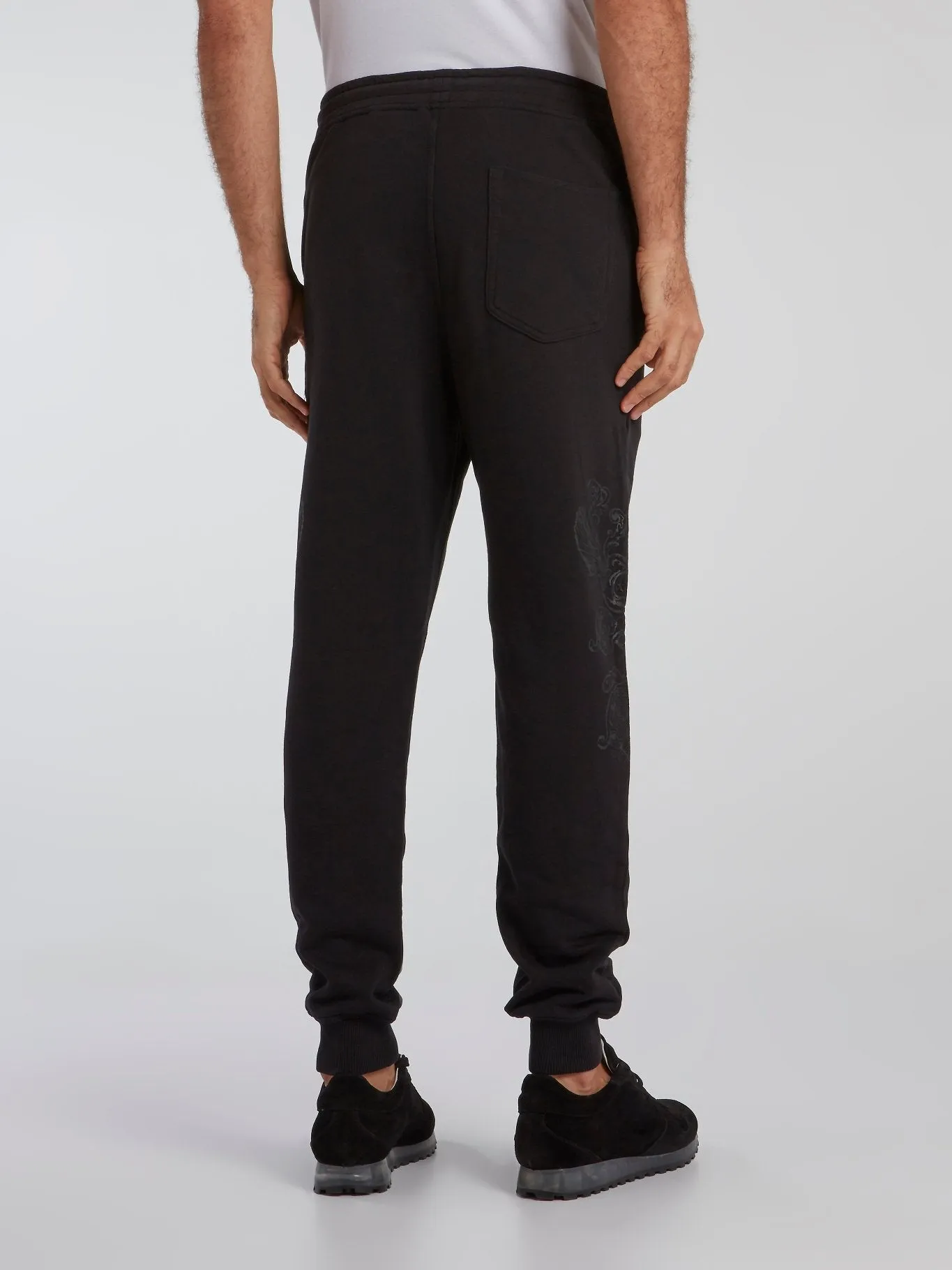 Black Drawstring Track Trousers