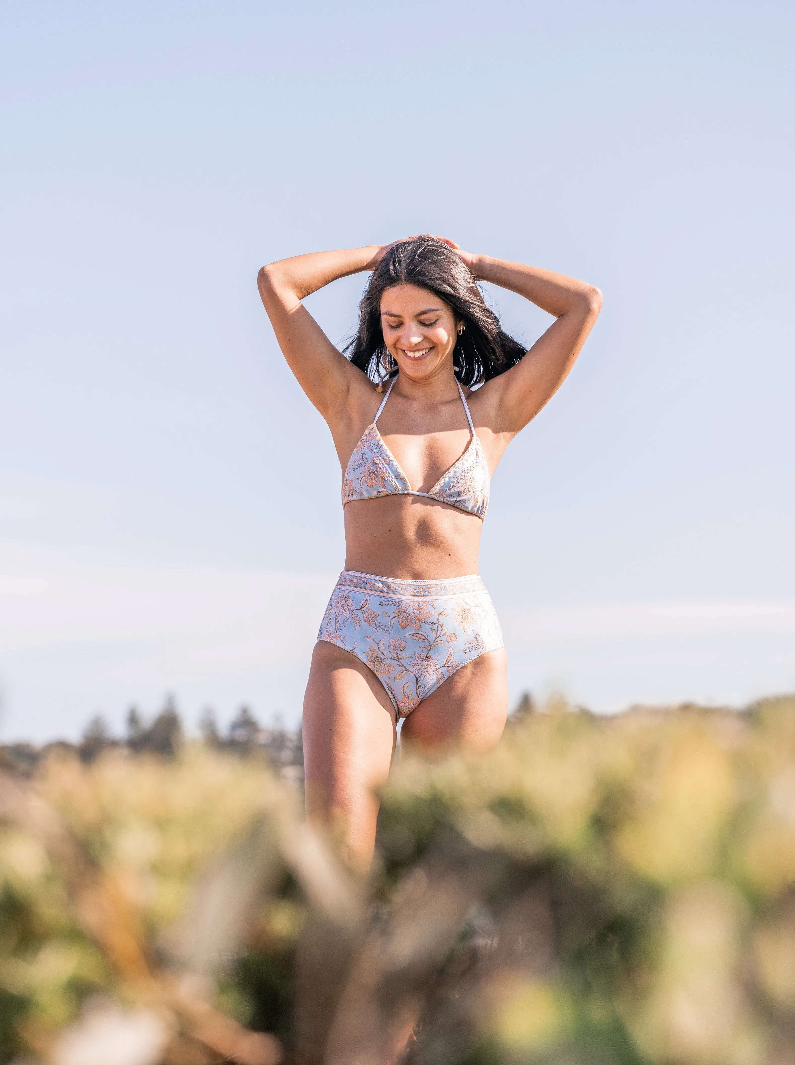 Blossom Tri Top ♲ Aqua