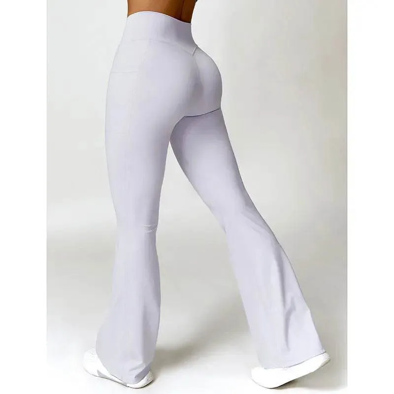 Blue Flare Leggings Trendy and Comfortable for Women
