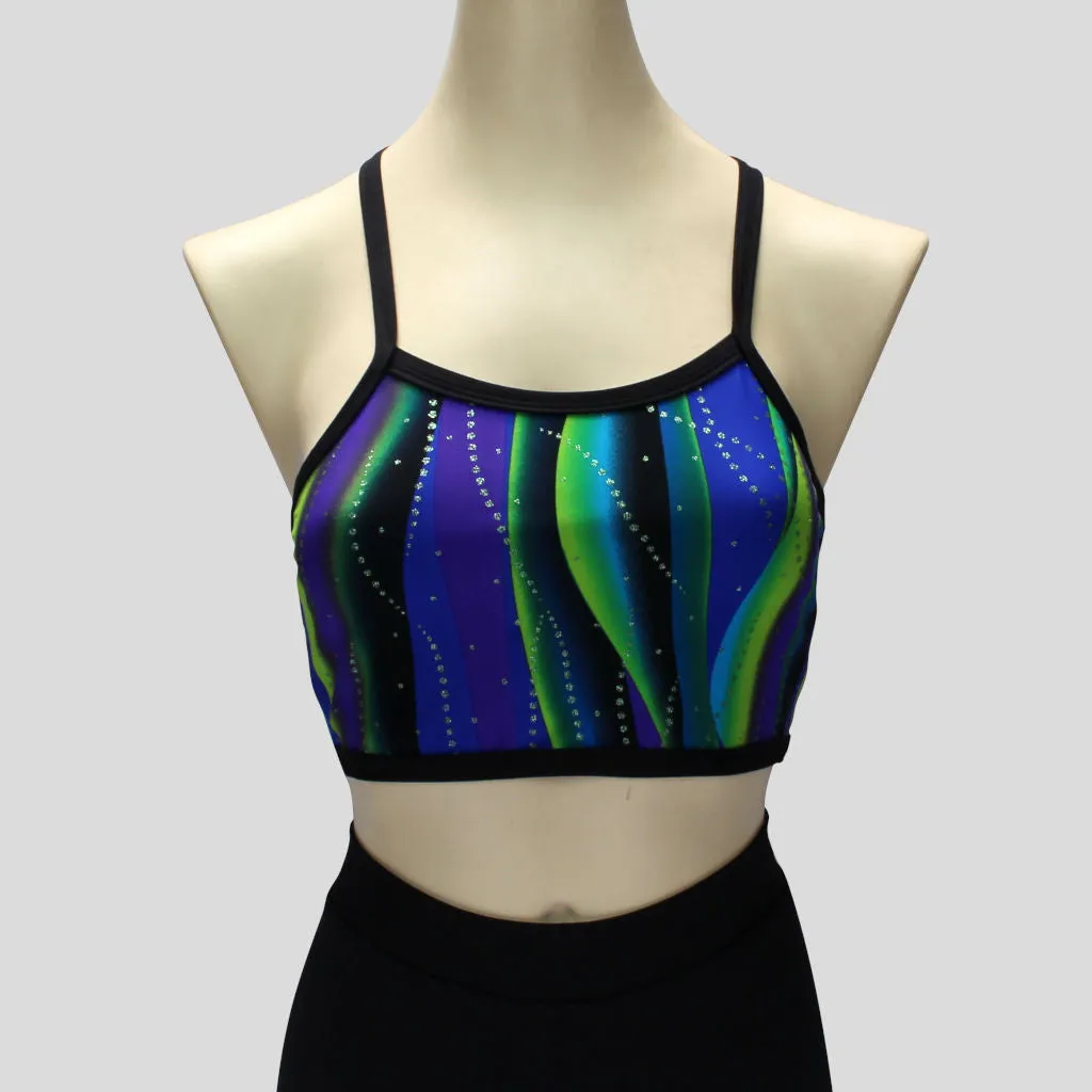 Blue Swirl Crop Top