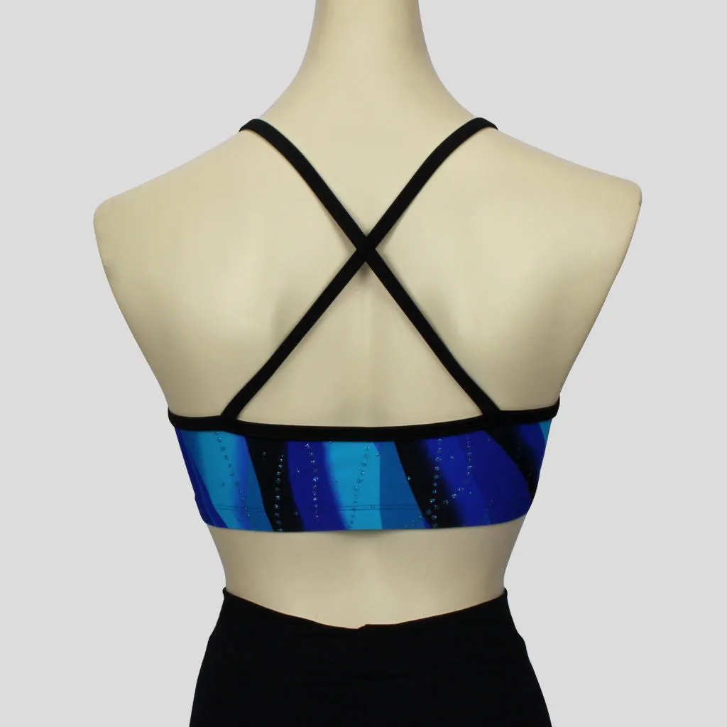 Blue Swirl Crop Top