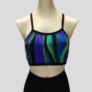 Blue Swirl Crop Top