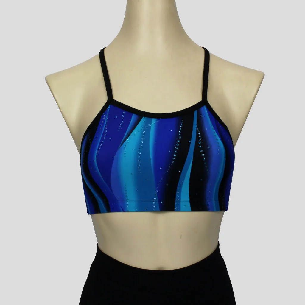 Blue Swirl Crop Top