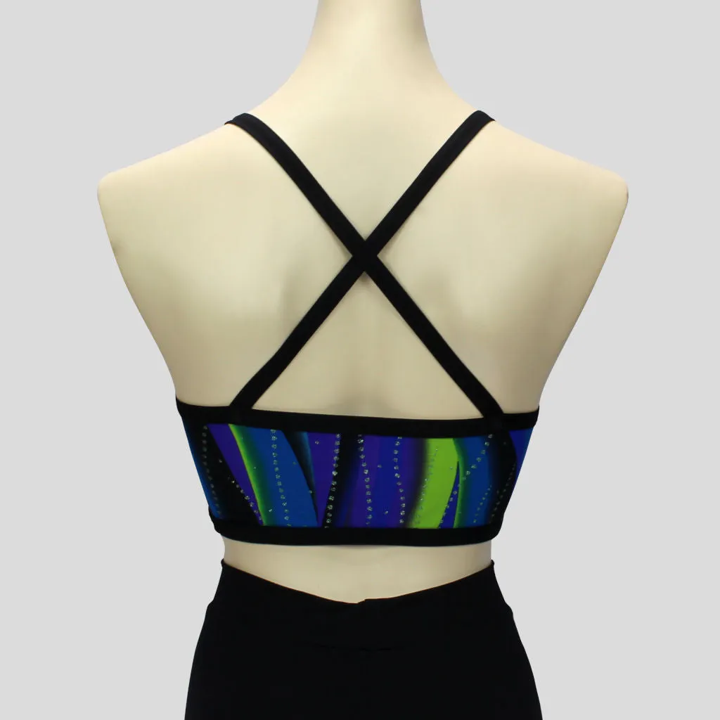 Blue Swirl Crop Top