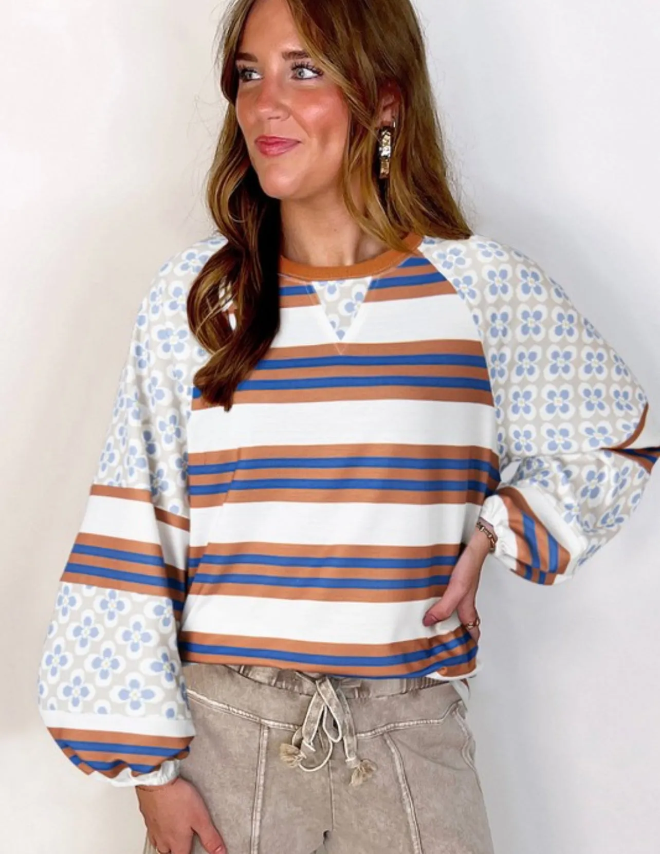 Blues Patchwork Top