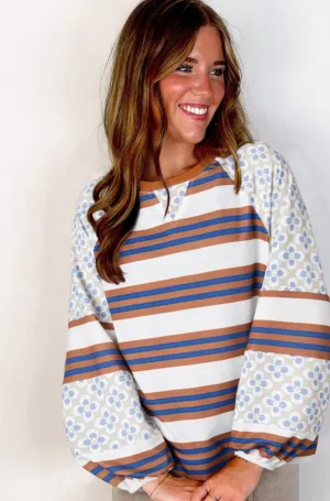 Blues Patchwork Top