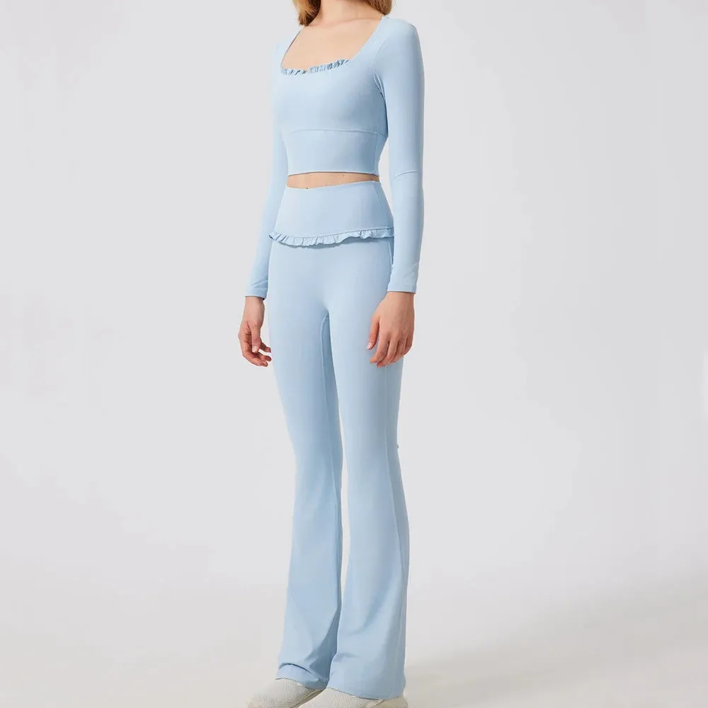 Blush Ruffle Activewear Set