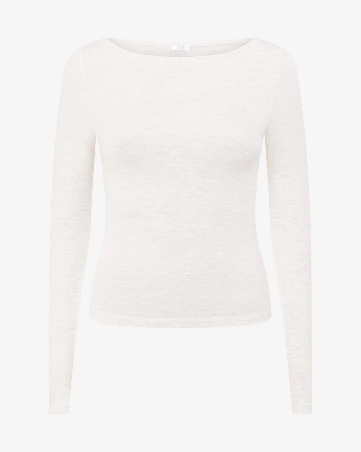 Boat Neck Long Sleeve Top | Oat