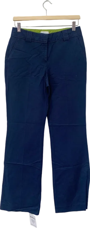 Boden Navy Flared Linen Trousers Size 8L