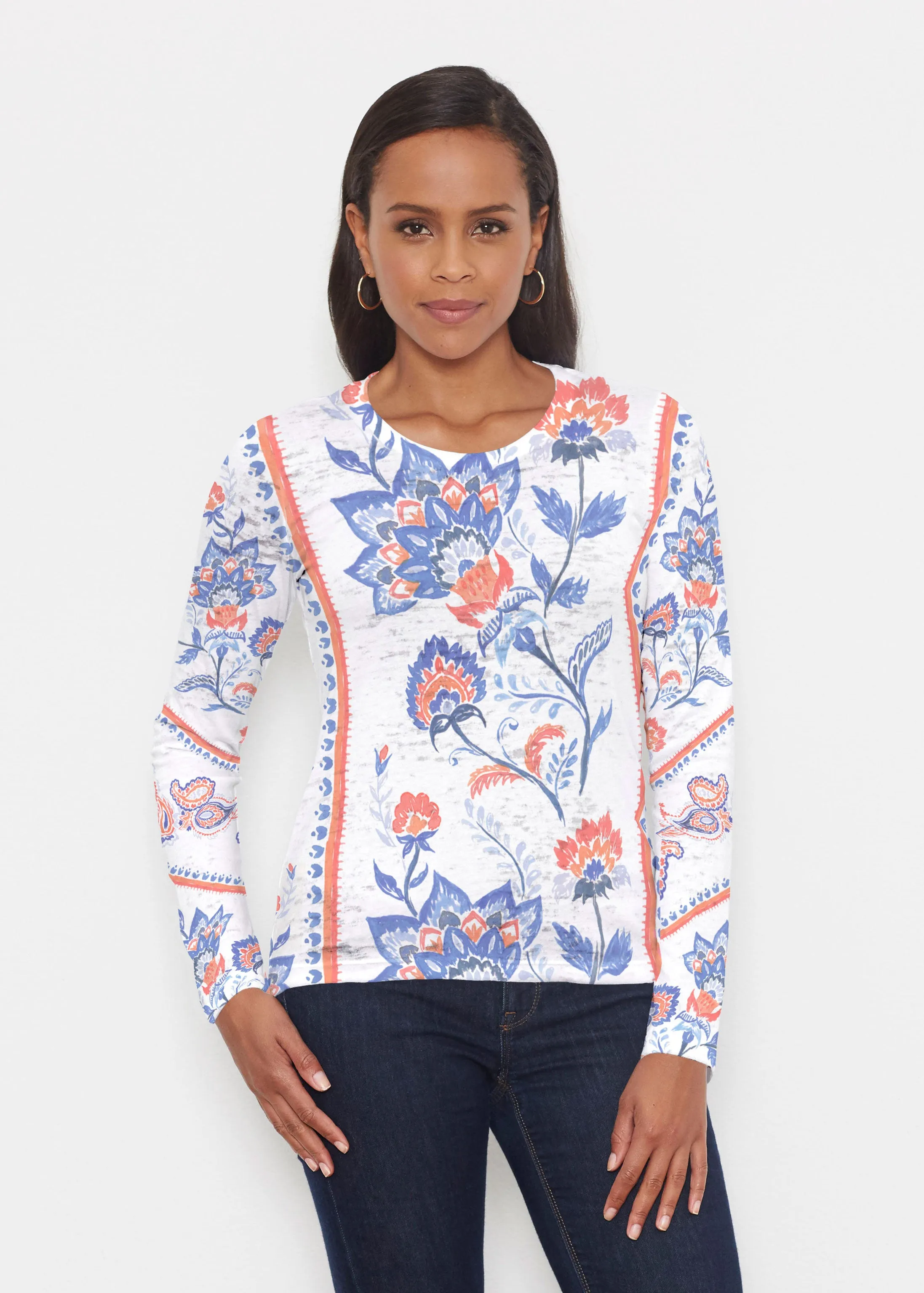 Bohemian Chintz (7847) ~ Signature Long Sleeve Crew Shirt