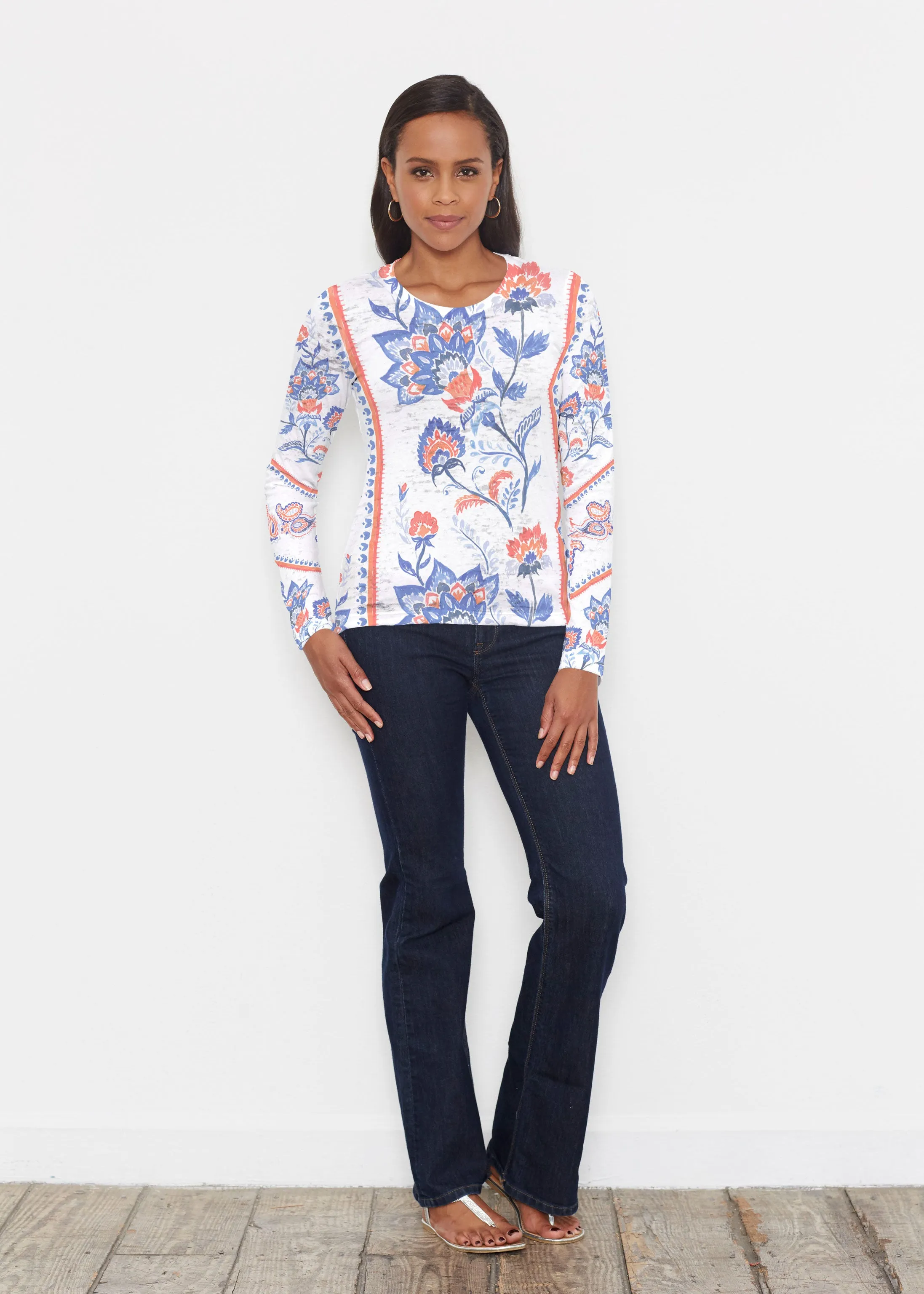 Bohemian Chintz (7847) ~ Signature Long Sleeve Crew Shirt