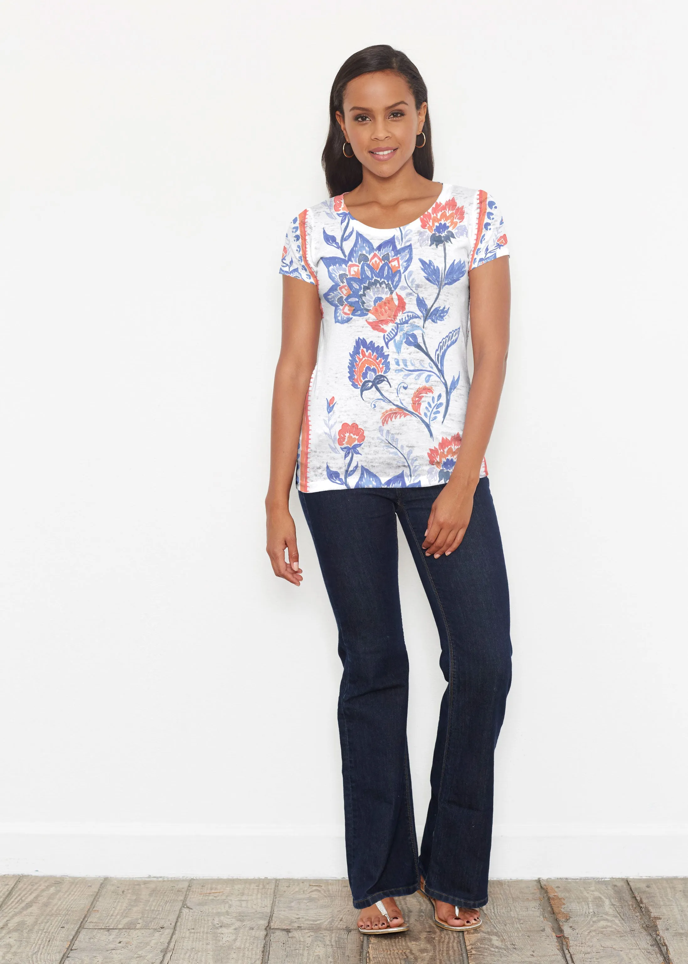 Bohemian Chintz (7847) ~ Signature Short Sleeve Scoop Shirt