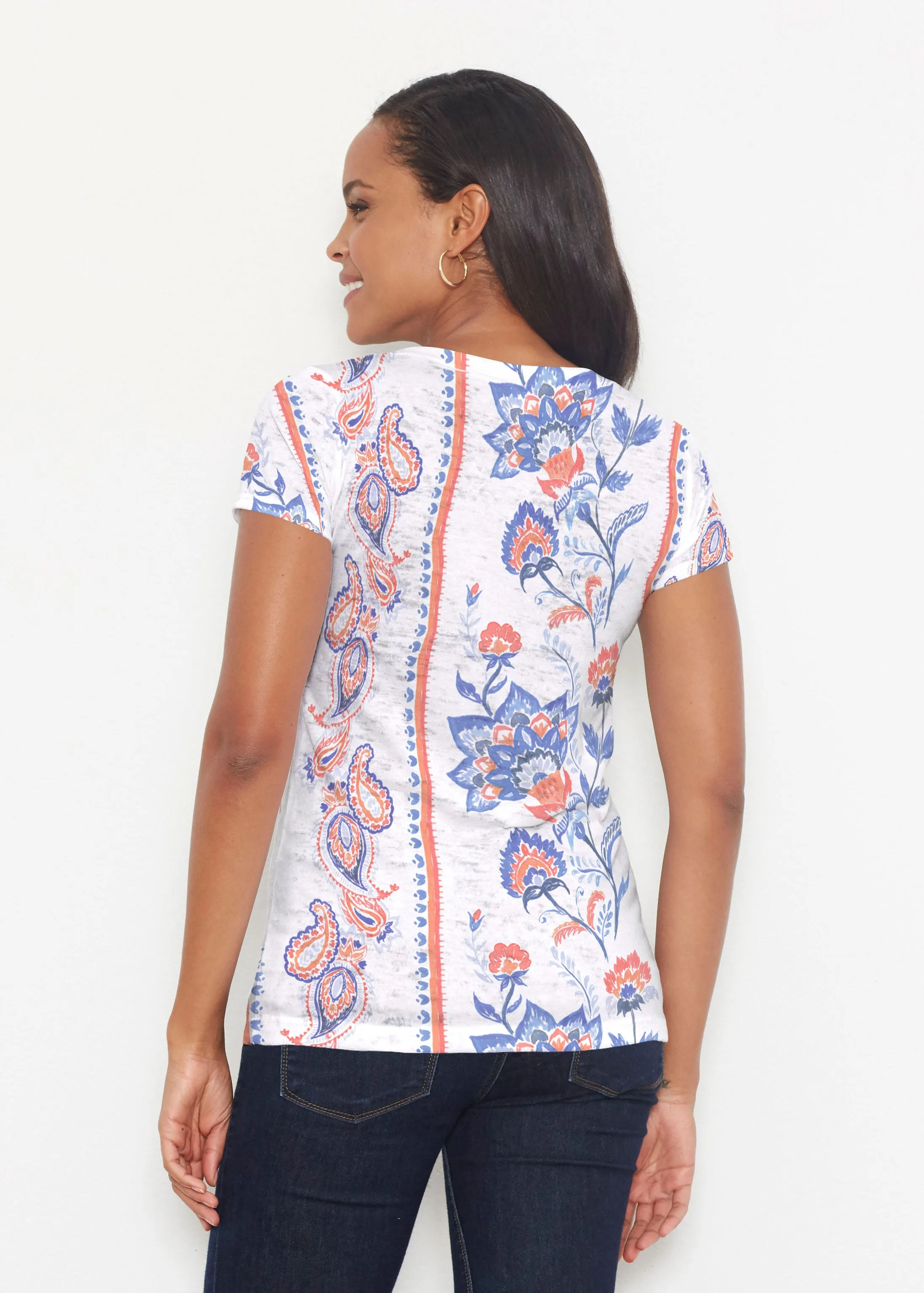 Bohemian Chintz (7847) ~ Signature Short Sleeve Scoop Shirt