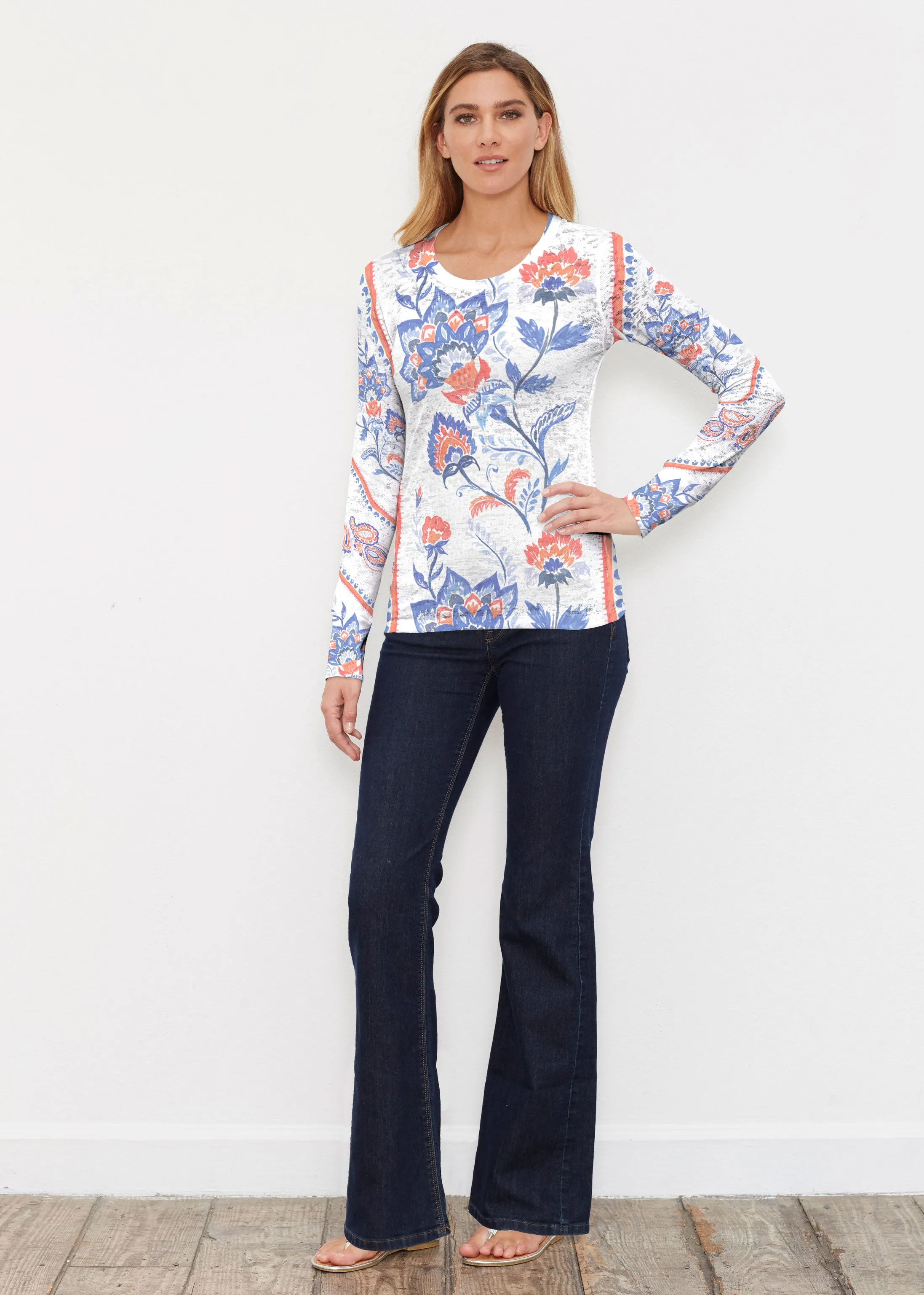 Bohemian Chintz (7847) ~ Thermal Long Sleeve Crew Shirt