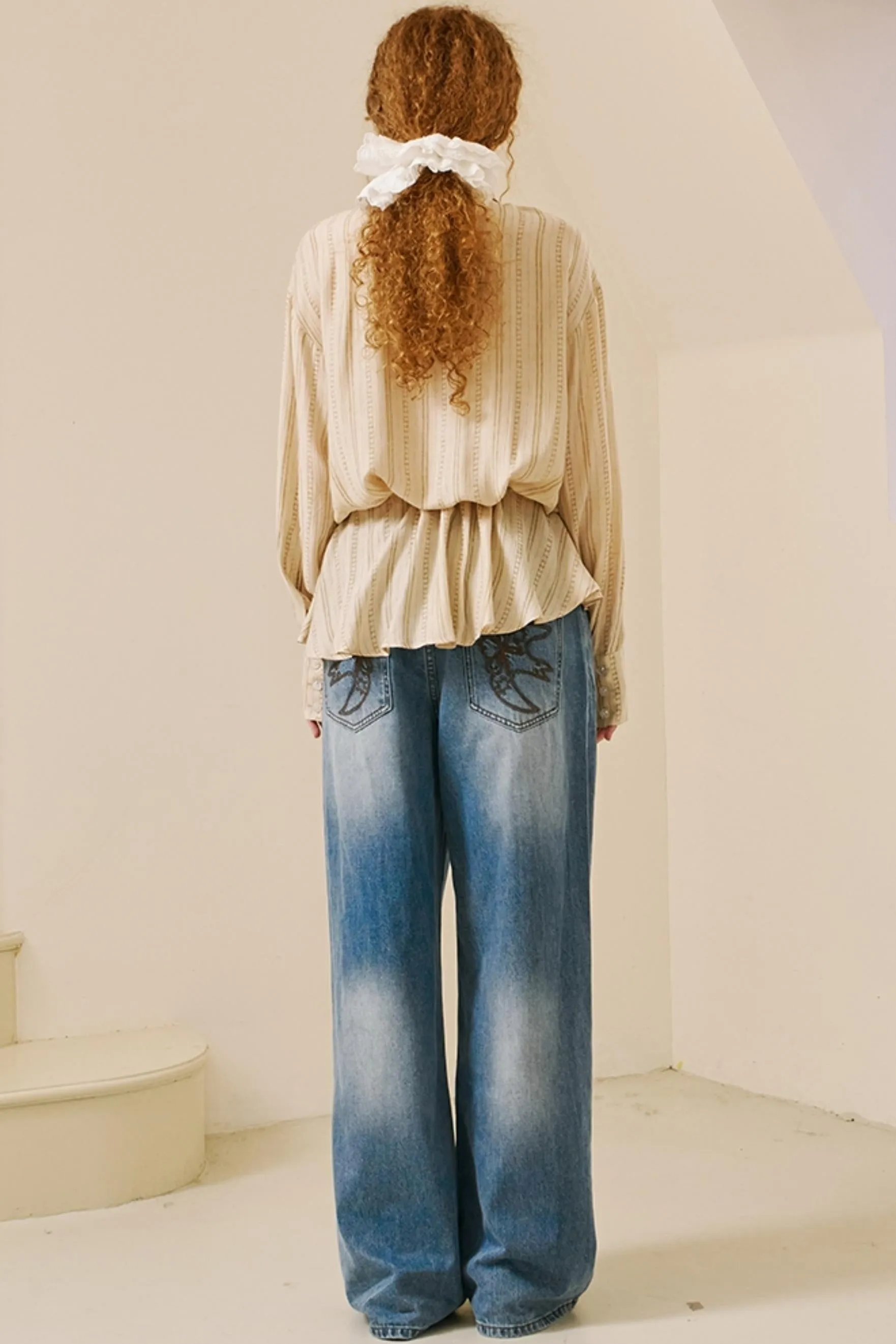 Bohemian Lace Drawstring Shirt