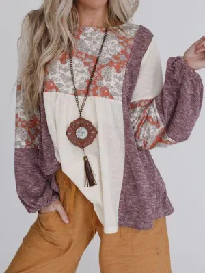 Bohemian Spirit Long Lantern Sleeve Top