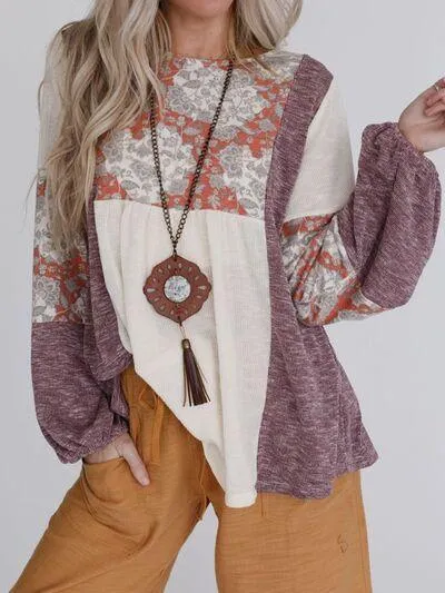 Bohemian Spirit Long Lantern Sleeve Top