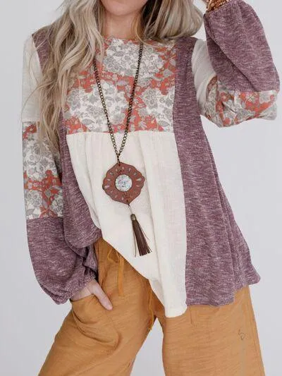 Bohemian Spirit Long Lantern Sleeve Top