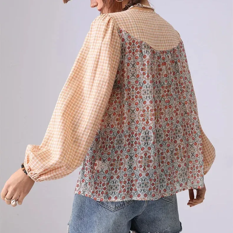 Boho Garden Tie Blouse