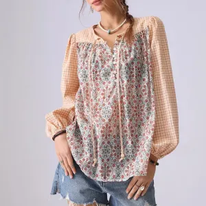 Boho Garden Tie Blouse