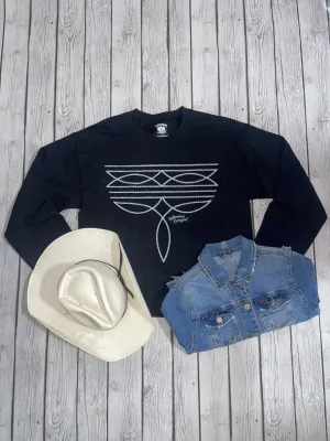 Boot Stitch Cropped Sweatshirt