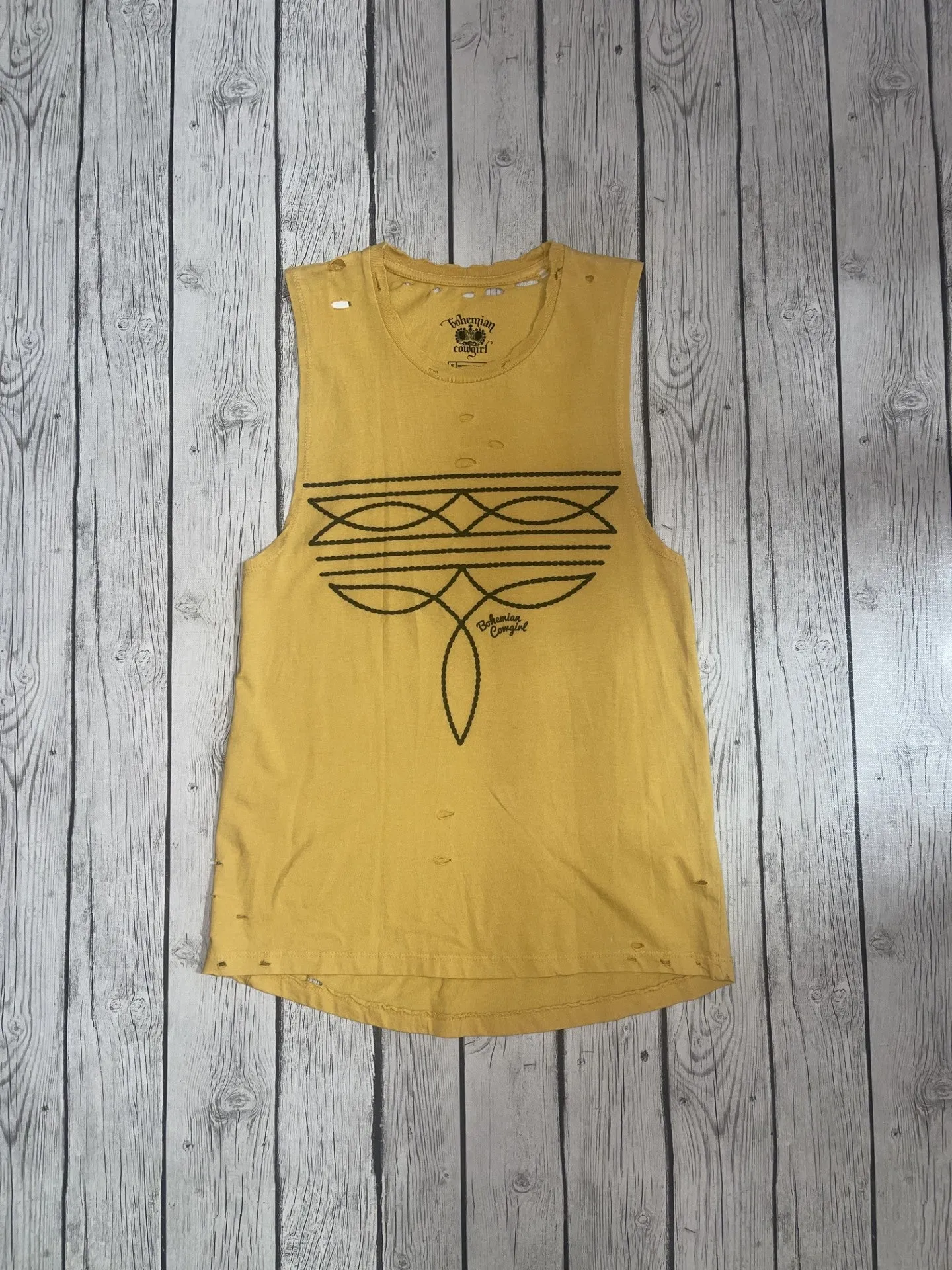 Boot Stitch Destroyed Tank Top