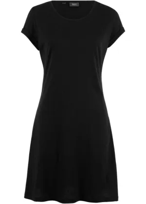 Bpc Bonprix Collection short sleeve shirt dress, black