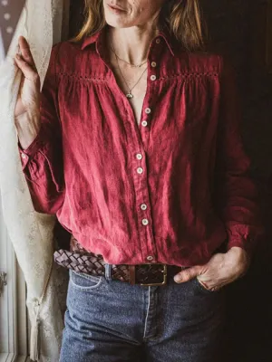 Brewer® | Long Sleeve Vintage Blouse For Women
