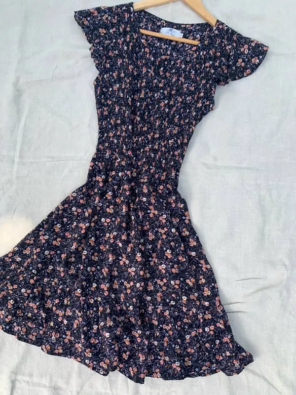 Bridie Vintage-Inspired Floral Short Dress