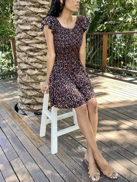 Bridie Vintage-Inspired Floral Short Dress