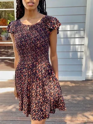 Bridie Vintage-Inspired Floral Short Dress