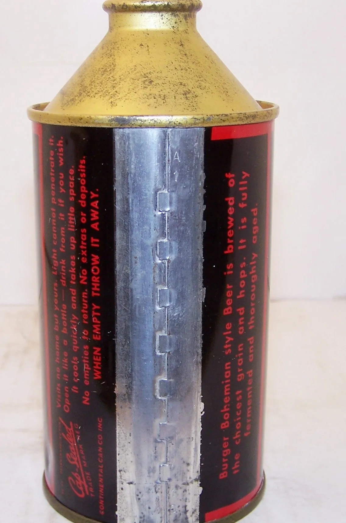 Burger Bohemian Beer, USBC 155-26 Grade A1  Sold 11/20/14