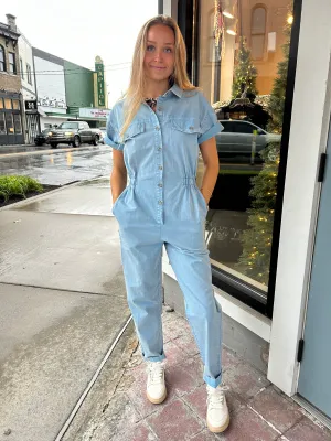 Button Up Vintage Jumpsuit