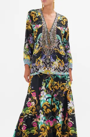 Camilla - Meet Me In Marchesa Lace Up Blouse