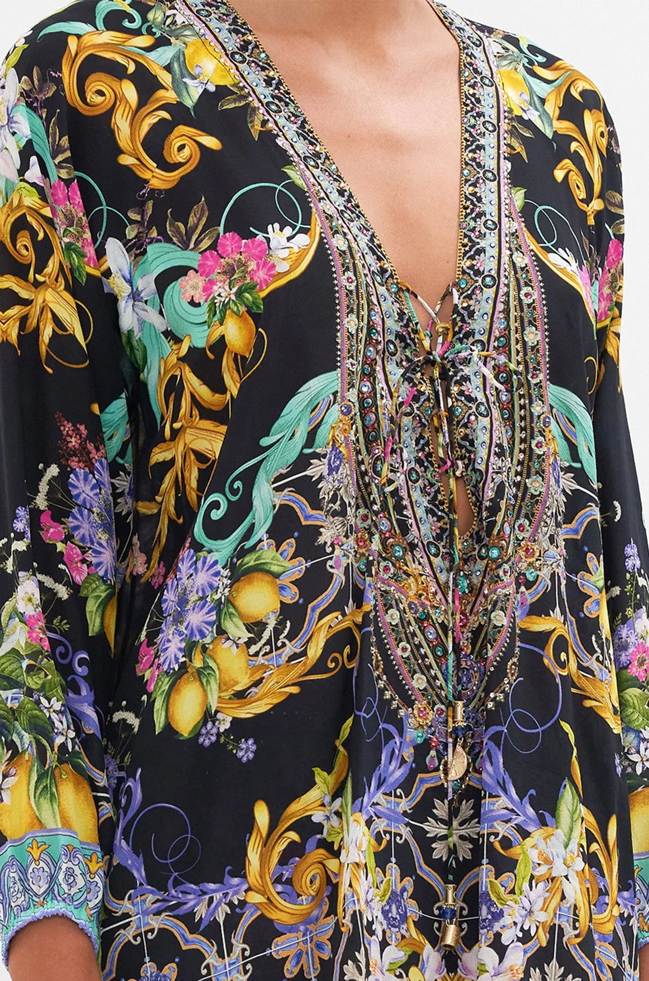 Camilla - Meet Me In Marchesa Lace Up Blouse