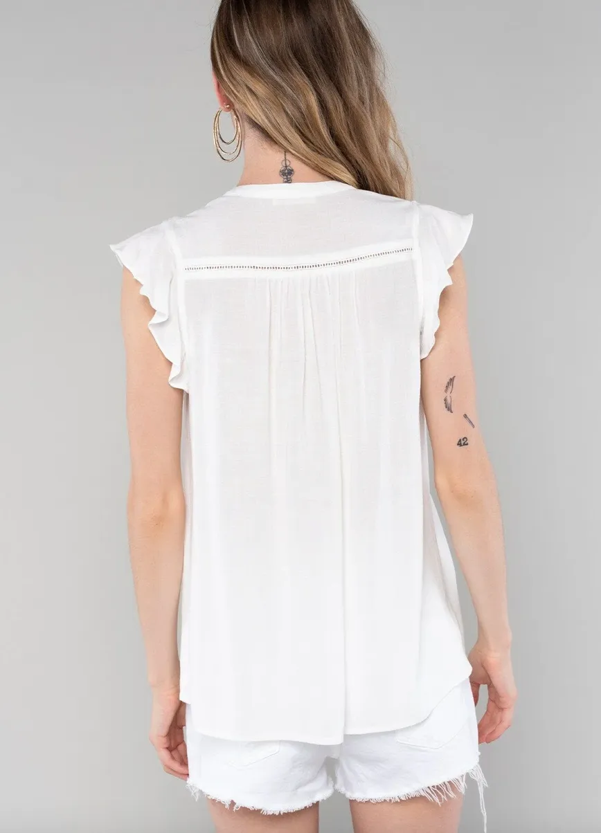 Canyons Flutter Sleeve Top