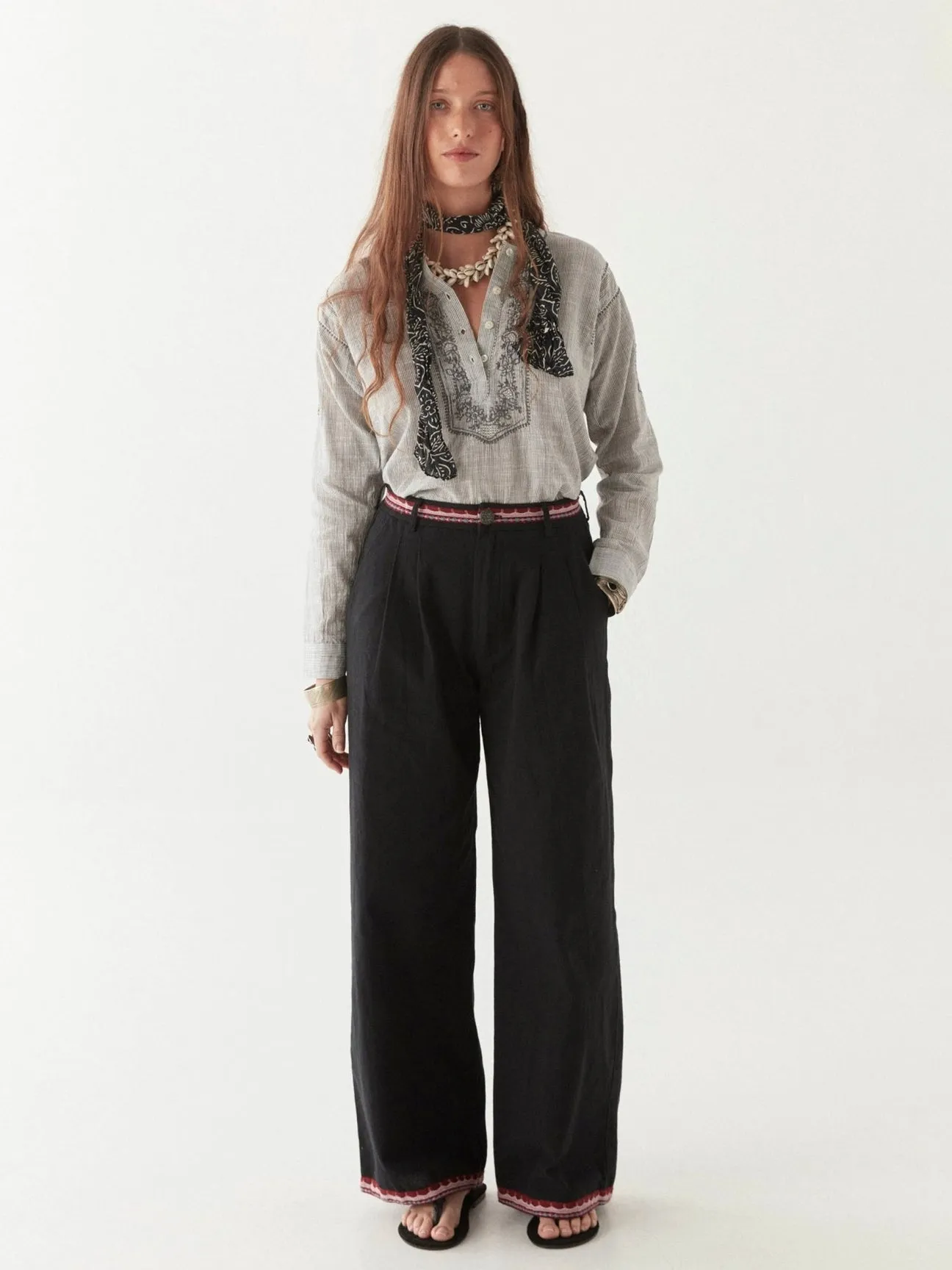 Cas Blouse - Blue Stripes