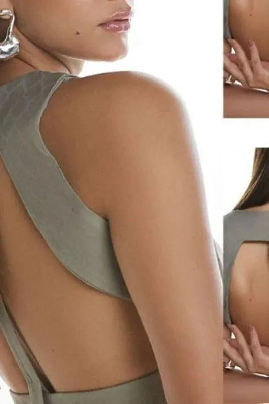 Casual Backless Vest Suit